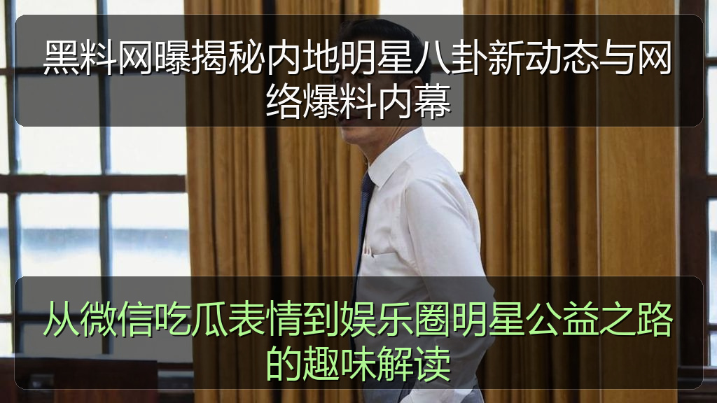 从微信吃瓜表情到娱乐圈明星公益之路的趣味解读