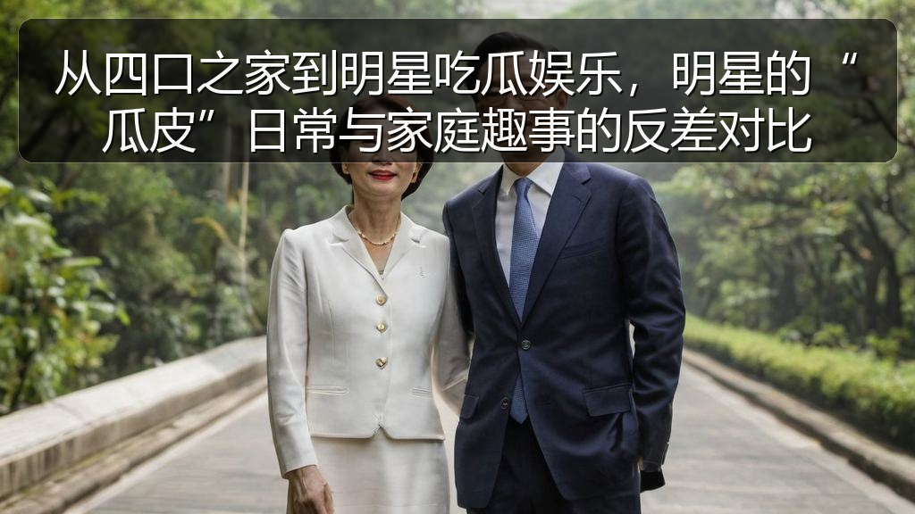 从四口之家到明星吃瓜娱乐，明星的“瓜皮”日常与家庭趣事的反差对比